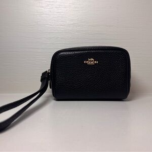 Coach Black Leather Wristlet